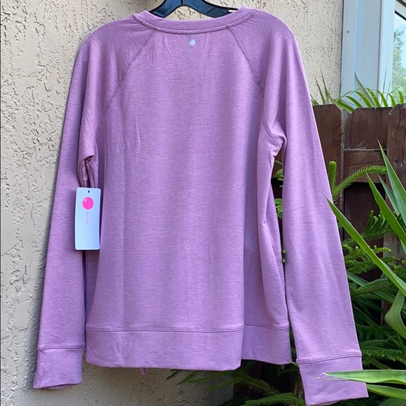 Yogalicious Side Knot Yoga Shirt Sweatshirt Top - Picture 6 of 7
